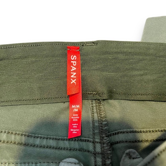 SPANX 20312Q Stretch Twill Cropped Wide Leg in Green Pants Medium Petite - Picture 6 of 8